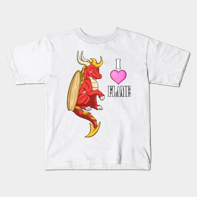 I Love Flame Kids T-Shirt by spyroid101